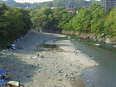 釜の淵公園の遠景